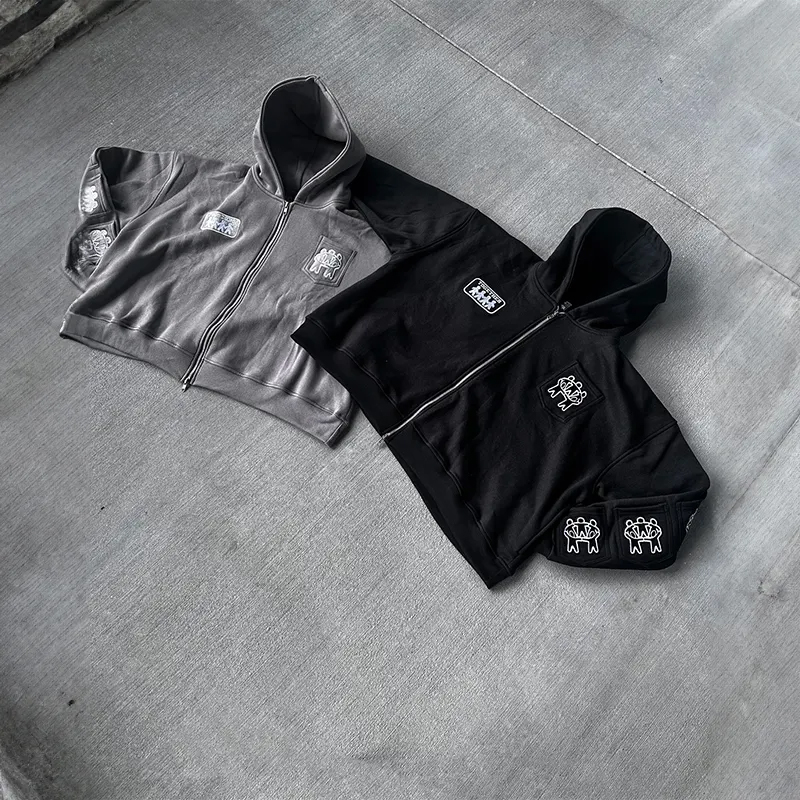customize your custom hoodie printing with hongfeng's unisex cropped hoodie and embroidery options.